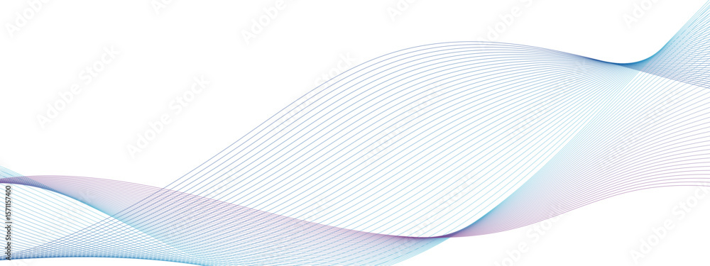 Poster abstract colorful glowing wave lines background. blending gradient colors. digital frequency track e