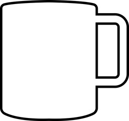 Coffee and Tea Related cup icon in line. isolated on transparent background