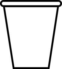 Coffee and Tea Related cup icon in line. isolated on transparent background