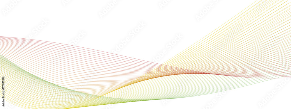 Poster abstract modern colorful wavy stylized blend liens and technology lines on white background. blendin