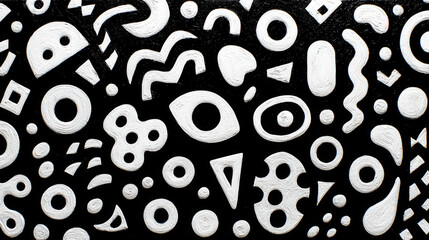 Abstract Black and White Geometric Pattern Background