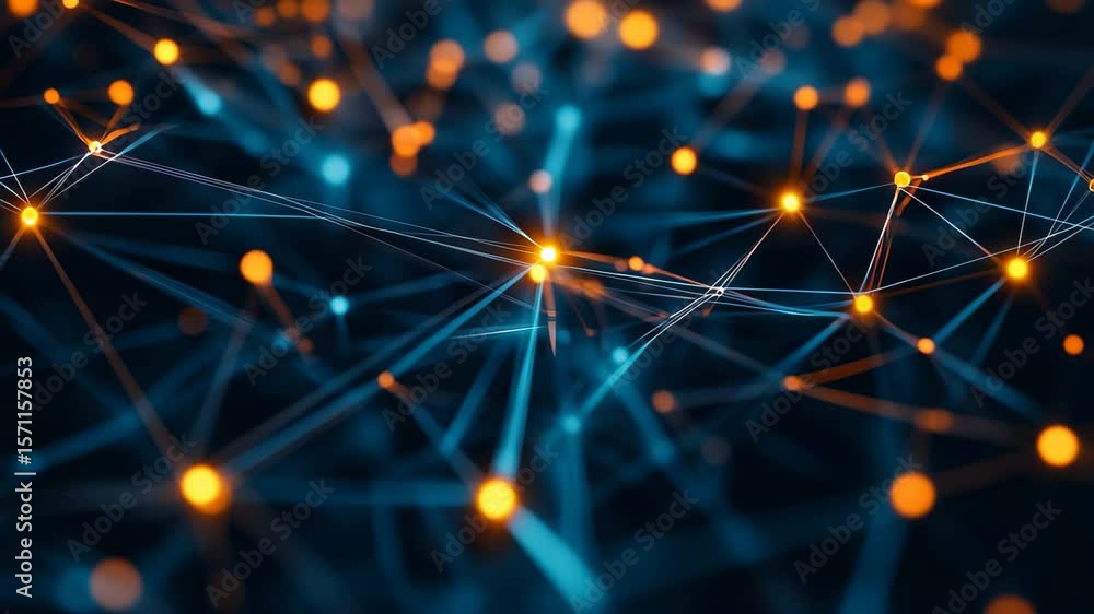 Poster illuminated nodes and vibrant lines weave an intricate tapestry of connectivity that pulsates with e