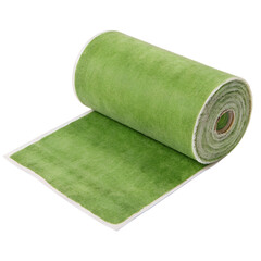 Green grass roll artificial turf isolated on a transparent background image