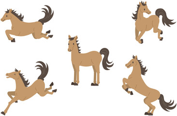 お馬さんイラストセット
