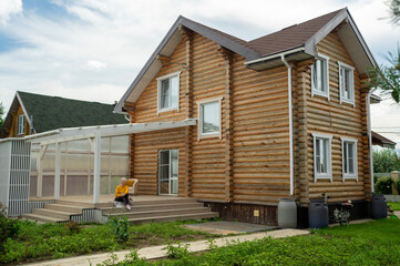 This Charming Wooden House is Delightfully Surrounded by Beautiful Nature and Scenic Views