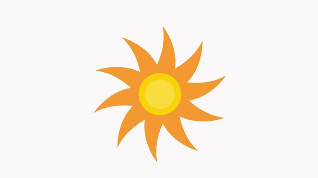 sun icon animation simple  flat