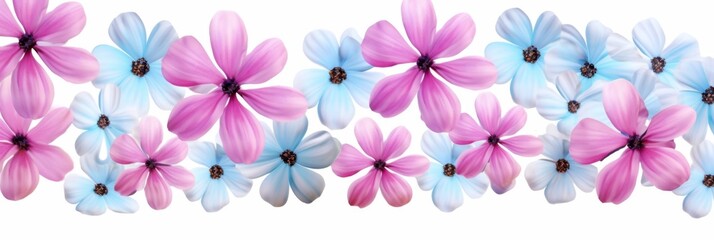 Pattern flowers on white background