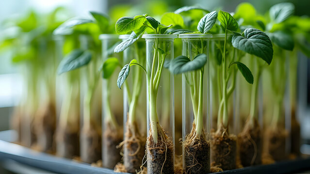 Root Development in Hydroponic Test Tube System