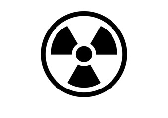 Striking Black Radiation Symbol Icon for Safety and Hazard Graphic Creations