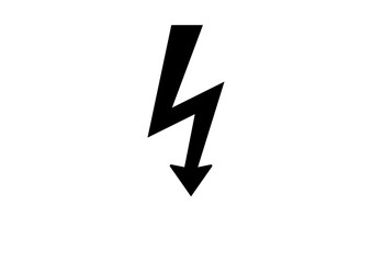 Fototapeta premium Dynamic Black Lightning Bolt Icon for Energy and Power Graphic Designs