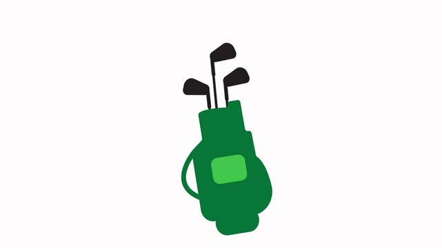 golf icon animation simple  flat