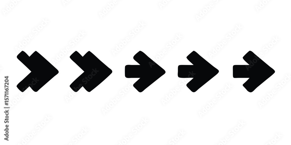 Aufkleber extensive collection of diverse black arrow icons suitable for web design user interface elements na