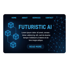 AI Innovation Card    Discover Cutting-Edge Solutions in Futuristic AI. Transforming Ideas into Intelligent Technologies Isolated on transparent background