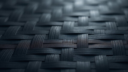 dark surface features subtle woven pattern showcasing tiny ridges catch soft diffused light creating intricate