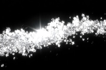Abstract silver stream, sparkling particles