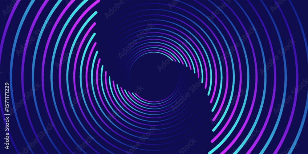 Poster abstract blue background with glowing curved lines. shiny blue swirl curve lines design. spiral line