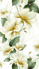 Large white flowers with leaves