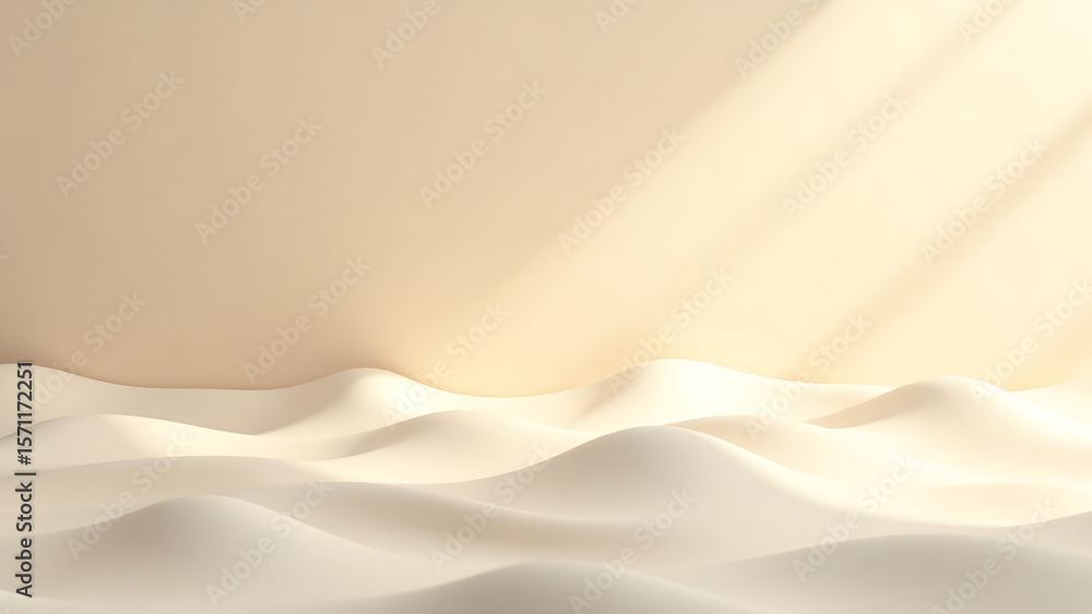 Poster warm creamy surface features gentle soft ripple marks inviting viewer touch set neutral background n