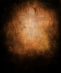 Grunge orange scary background, old wall, obsolete texture