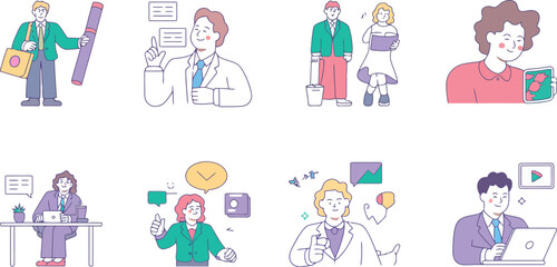 Diverse team of professionals collaborating on projects