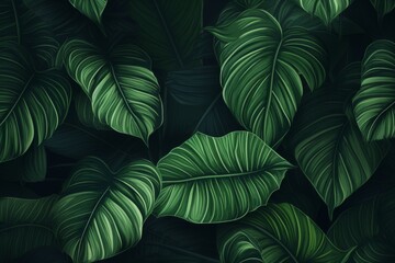Tropical leaves pattern