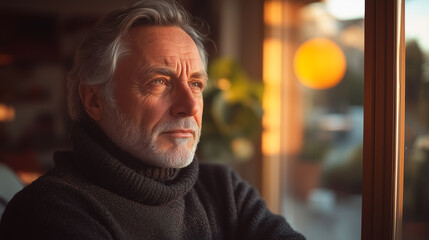 Intense Portrait of a Mature Man