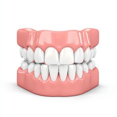 Realistic 3D Model of Human Teeth and Gums for Dental Education and Health Illustration