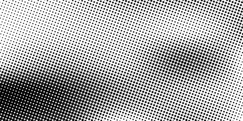Halftone gradient. Dotted gradient, smooth dots spraying and halftones dot background seamless horizontal geometric pattern vector template set.