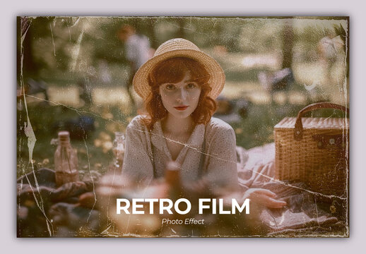 Green And Orange Retro Film Vintage Distressed Texture Photo Effect
