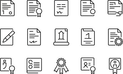 A set of document icons representing various certificates
