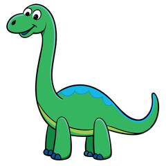 Diplodocus, a long-necked plant-eating dinosaur
