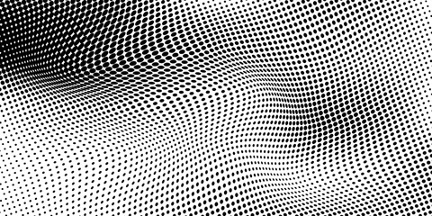 Halftone gradient. Dotted gradient, smooth dots spraying and halftones dot background seamless horizontal geometric pattern vector template set.
