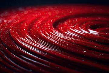 Abstract swirling red spiral