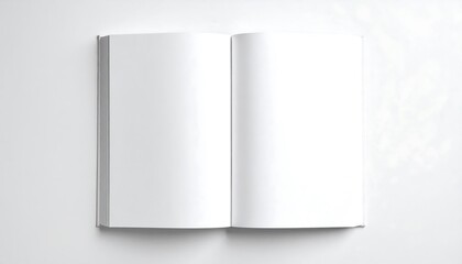 Naklejka premium Open Book with Blank Pages on White Background for Design Mockup