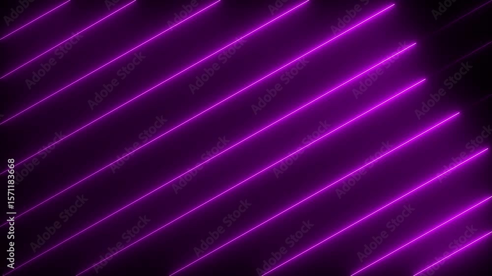 Poster abstract 4k loopable motion graphics. glowing neon lights streaming across the screen.