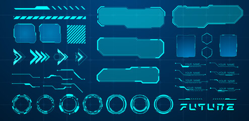 Vector futuristic element blue 