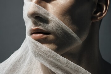 Mysterious Man with Veil, Conceptual Fashion Editorial