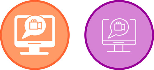 Video Communication Vector Icon
