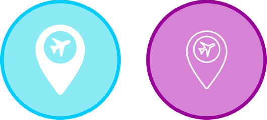 Airport Location Vector Icon