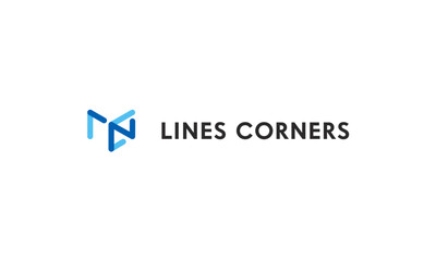 Blue and Light Blue Business Technology Logo with Geometric Lines and Clean Structure. Flat Vector Template for Modern Corporate and Web Branding.
