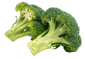 Fresh green broccoli florets isolated on white background healthy vegetable food photo stock