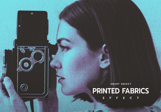 Halftone Printed Fabrics Photo Effect