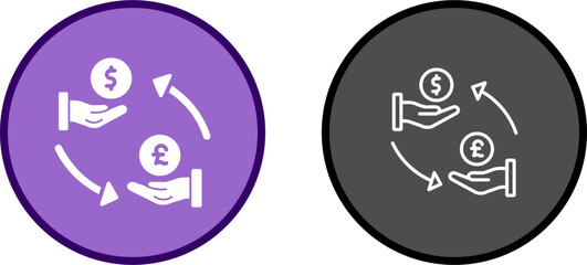 Dollar to Pound Vector Icon