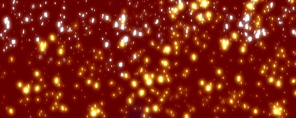 christmas lights red background in 4K