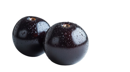 Fresh, ripe black tomato , isolated on white, with healthy green leaf is a sweet organic fruit.
