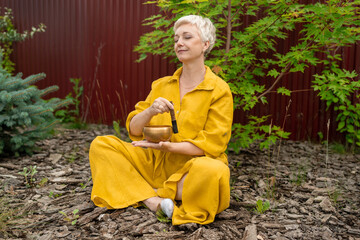 Experience Mindful Meditation with a Singing Bowl in the tranquility of Natures embrace