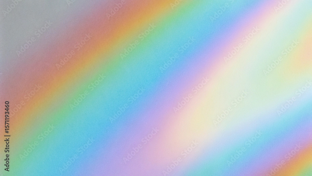 Poster soft diagonal rainbow gradient with subtle texture and light diffusion