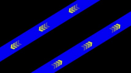 Animated arrows for the overlay video layer. arrow icon concept animation.  arrow pointing right to Up direction on black background loop 