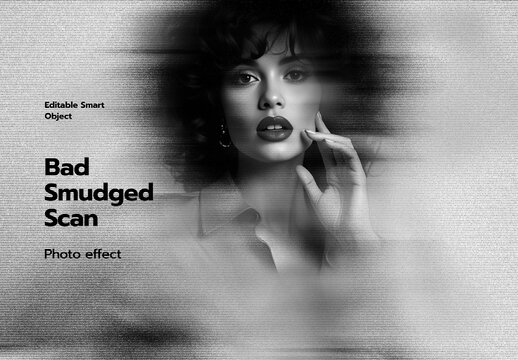 Bad Smudged Scan Poster Photo Effect