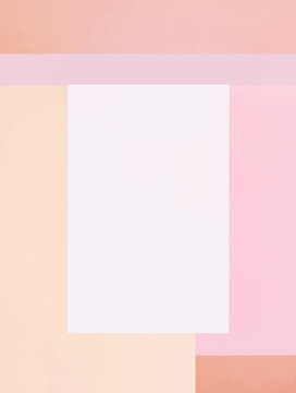 Colorful pastel abstract background. Minimal geometric shapes and lines